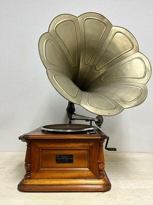 30年代美國產哥倫比亞牌手搖唱片機古董留聲機