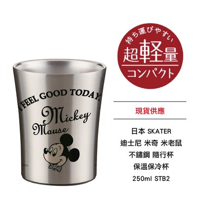 日本 SKATER 迪士尼 米奇 米老鼠 不鏽鋼 隨行杯 保溫保冷杯 250ml STB2 現貨