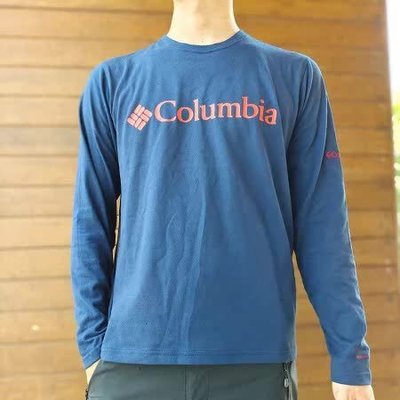 【現貨】2022春夏新品Columbia哥倫比亞男戶外長袖速干透氣圓領T恤PM1421 可開發票