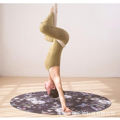 1.4米加大便攜麂皮絨天然橡膠瑜伽墊來圖定zhi圓形打坐冥想瑜珈墊