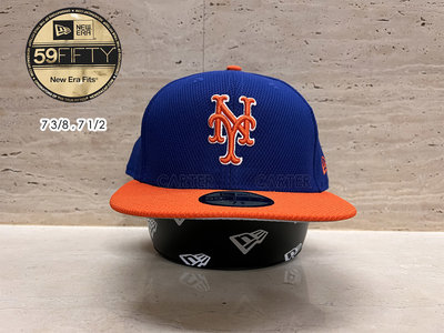 New Era x MLB New York Mets AC On Field 美國職棒紐約大都會隊球員版全封帽寶藍橘色