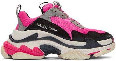 ~The Black Dan Moccani~ [八折] BALENCIAGA Triple S 螢光粉紅系 三疊老爹鞋