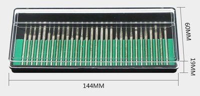 台灣發貨 3mm柄 一盒30支 電動雕刻 金剛砂磨針 鑽石磨針組 研磨針 電磨棒 刻磨機 磨頭 打磨針