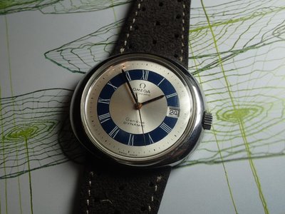 古董錶我最便宜~OMEGA  Geneve Dynamic系列Tool107不鏽鋼亮面魚眼造型自動機械錶~清庫存