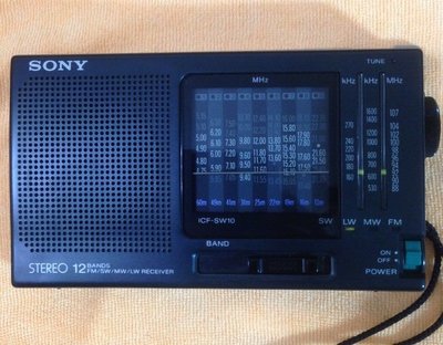 珍藏精品   Sony  ICF- SW10     12波段 收音機     日本製 經典銘機