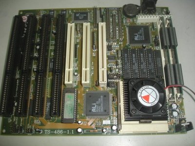 【電腦零件補給站】486 CPU DX4-S-100MHz AT 4個 ISA 工業 3個 PCI 486小片主機板