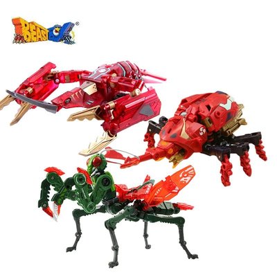 52TOYS猛獸匣系列收割者螳螂魔鏢甲蟲獨角仙變形玩具三叉戟小龍蝦