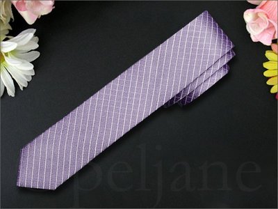 真品 Calvin Klein X Tie CK 卡文克萊 紫色 細格紋 極窄版手打領帶 西裝襯衫搭配 愛Coach包包