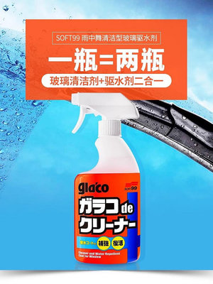 【自營】SOFT99雨敵汽車擋風玻璃清潔劑去除油膜凈驅水防雨劑噴霧-西瓜鈣奶