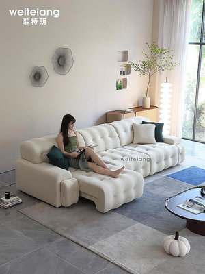 【米顏】baxter原版羅奇堡布藝沙發侘寂風小戶型客廳電動功能沙發床直排