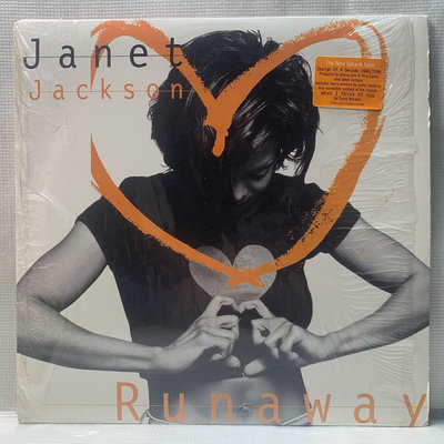 美國R&B天后-珍娜傑克森-繞著地球跑-二手混音單曲黑膠唱片 (美國版）Janet Jackson - Runaway Maxi-Single Vinyl