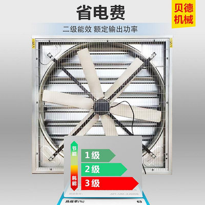負壓風機工業排風扇強力排風扇抽風機直連式靜音養殖大功率換氣扇-興龍家居