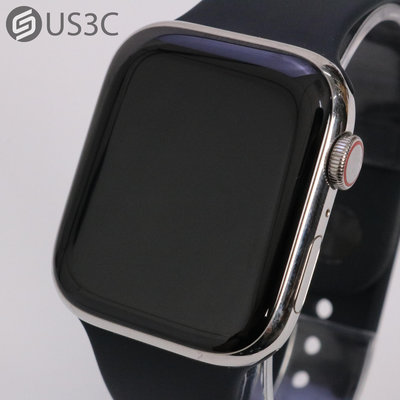 【US3C-高雄店】台灣公司貨 Apple Watch 8 45mm LTE版 不鏽鋼錶殼 銀色 車禍偵測 噪音監測 蘋果手錶 AppleCare+保固內
