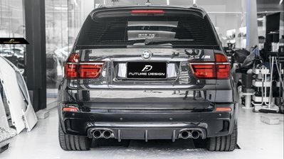 【政銓企業有限公司】BMW E70 X5 M 專用 V款 V牌 高品質 抽真空 碳纖維 後下巴 後中包 現貨供應免費安裝