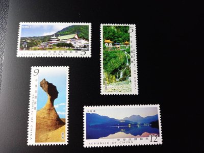 台灣郵票(不含活頁卡)- 95年特496 臺灣風景郵票4全--全新