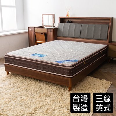 Ahouse德爾雙色三線雙人5尺獨立筒彈簧床墊(免運)(台灣製)