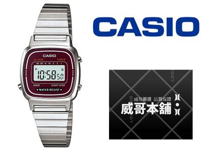 【威哥本舖】Casio台灣原廠公司貨 LA670WA-4 復古時尚女電子錶 LA670WA