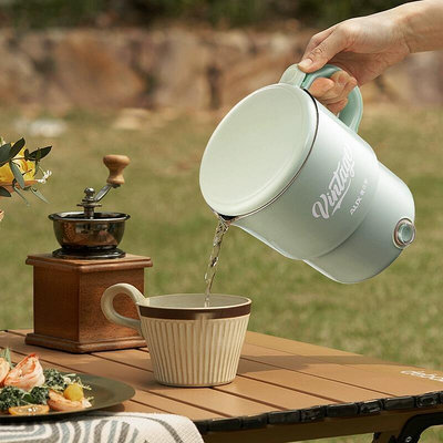 奧克斯折疊燒水壺316L旅行專用熱水壺迷你便攜式電熱燒水杯自熱煲