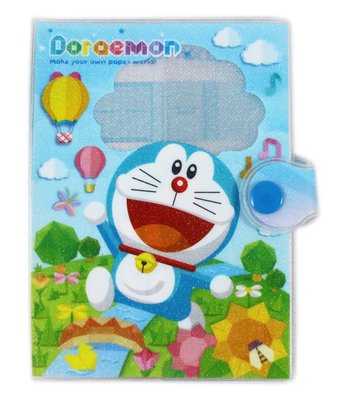 【卡漫迷】 Doraemon 護照套 質感閃光 熱氣球 ㊣版 港版 防水 證件套 卡片套 收納本 哆啦 小叮噹 多啦A夢