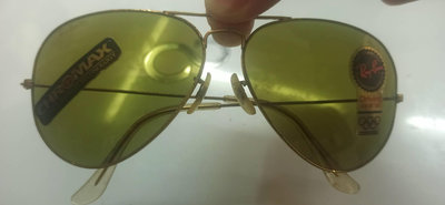 美國製USA雷朋Ray Ban經典稀有絕版茶色CHROMAX鏡片太陽眼鏡墨鏡非schott萬寶龍元起標K金Armani