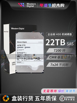 WD/西數HC570 WUH722222AL5204 22T SAS企業級氦氣伺服器硬碟22TB