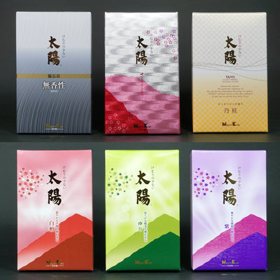 日本香堂 太陽系列 超值大盒裝 線香 金木犀 桂花 丹桂 備長炭 百合 玫瑰白檀