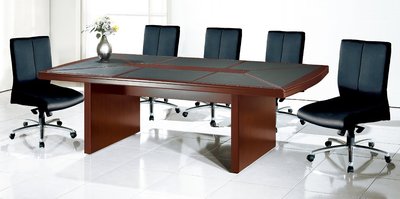 【上丞辦公家具】台中免運 全木皮優質會議桌 線槽會議桌 辦公桌 事務桌 環式會議桌 秘書桌 139