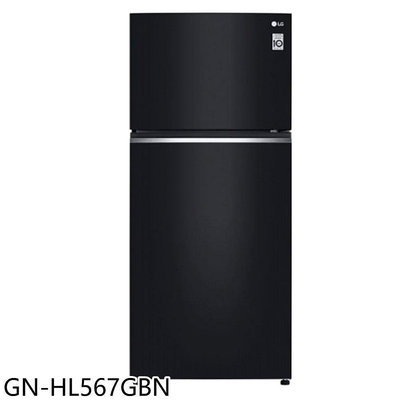《可議價》LG樂金【GN-HL567GBN】525公升雙門變頻鏡面曜石黑冰箱(含標準安裝)