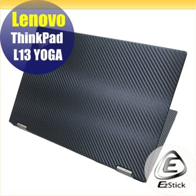 【Ezstick】Lenovo ThinkPad L13 YOGA Carbon黑色立體紋機身貼 DIY包膜