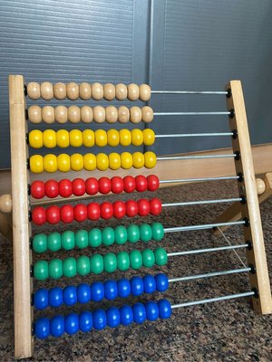 IKEA 彩虹算盤 數學 早教 益智 幼兒 兒童 實木 原木 教具 算數 算術 教學