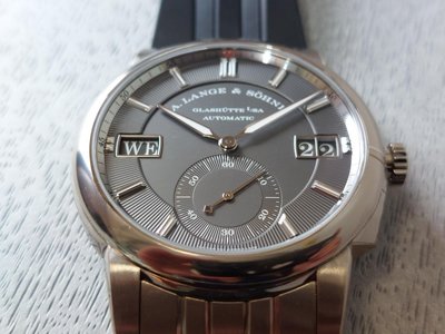未使用品 A.LANGE &amp; SOHNE 德國頂級工藝 朗格 ODYSSEUS 朗格首款運動腕錶 熱門款 18白K金 膠膜都在 盒單齊全