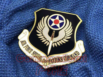 眾信優品 美國空軍USAF 特種作戰司令部AFSOC 金屬徽章胸章HW1227