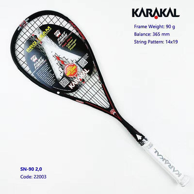 現貨下殺KARAKAL卡拉卡爾SN-90升級版2.0超輕全碳素壁球拍男女同款