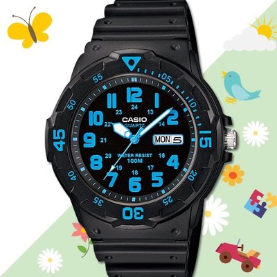 CASIO手錶專賣店 國隆 卡西歐 MRW-200H-2B 黑面藍字 防水100米 造型指針男錶