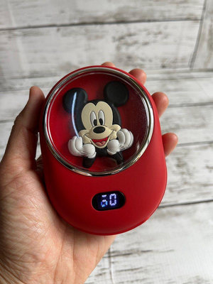 【Disney】迪士尼系列 暖手行動電源 5000mah 米奇款 (紅色) 正版授權 WK-CD2202