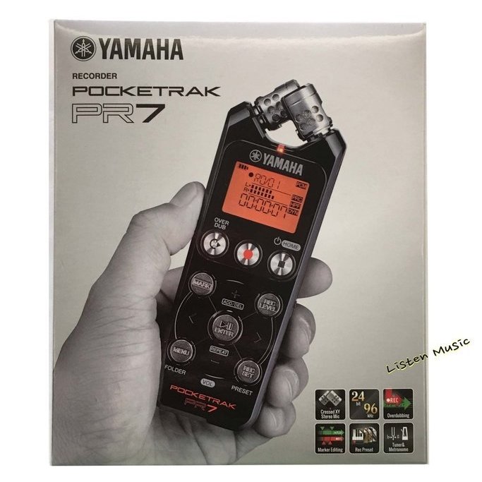 立昇樂器 YAMAHA POCKETRAK PR7 線性PCM 頂級 立體聲 錄音筆