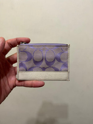 「 二手包 」 COACH 小零錢包（淺紫白）261