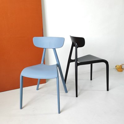 北歐設計師休閑餐椅 靠背簡約戶外塑料家用網紅ins奶茶店創意椅子-爆款