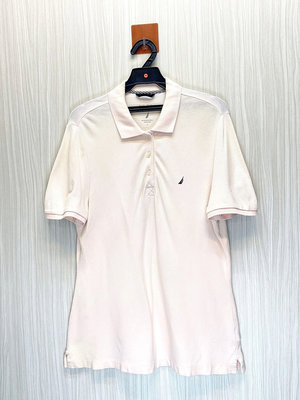NAUTICA 專櫃 粉色素面小Logo棉質Polo衫