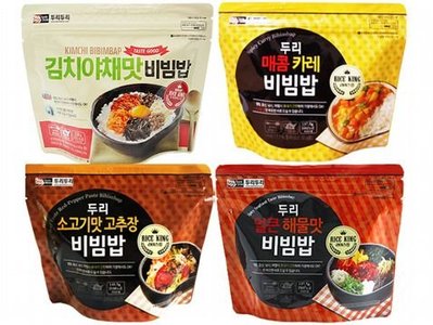 韓國 Doori Doori~石鍋拌飯(1袋入) 韓式泡菜／咖哩／牛肉／炒碼海鮮／韓式烤牛小排風味 多款可選