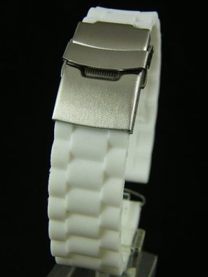 錶帶屋 【快拆裝置 ROLEX Tudor 勞力士 J12 Chanel 三珠款 帝舵 白色代用錶帶有20mm 22mm