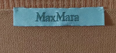 （搬家出清）大尺碼 國際精品 MaxMara 淡粉橘色 70%絲 ，V領長版針織衫可當洋裝，尺寸XL碼 Anne Vince Burberry
