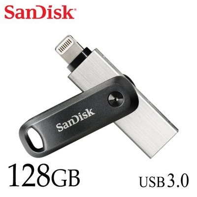 SANDISK iXpand Go 儲存裝置 旋轉隨身碟 OTG 128G (SD-IXP-60N-128G)