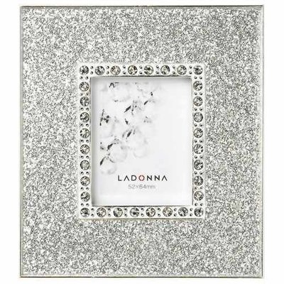 日本LADONNA Bridal噴砂迷你金屬相框(銀)