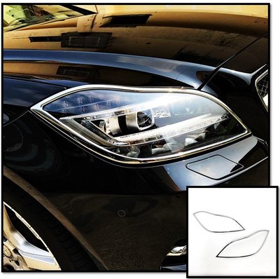 圓夢工廠 Benz 賓士 CLS W218 C218 CLS500 CLS550  CLS63 鍍鉻銀 車燈框 前燈框