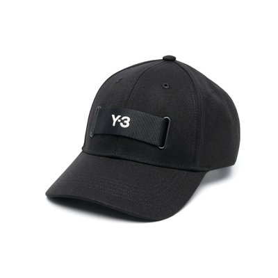 [全新真品代購-S/S23 新品!] Y-3 LOGO織帶 黑色 帽子 / 棒球帽 (Y3)