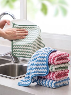 品如衣櫃 軟毛刷 日系清潔劑 居家家 可掛式包邊抹布吸水加厚擦手巾 廚房家用不掉毛清潔洗碗布