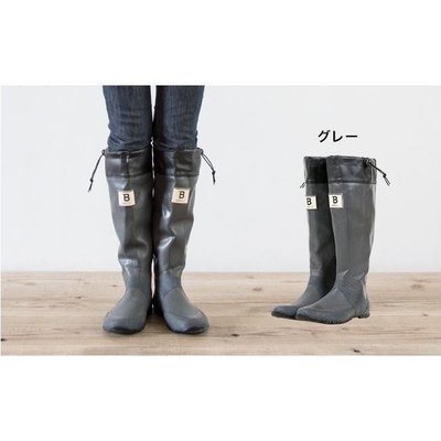 [現貨]日本 WBSJ 日本野鳥協會 雨鞋 長靴 - 灰色