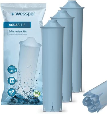 德國 Wessper 咖啡機脫鈣濾水器淨水濾心濾芯 適用jura咖啡機水箱專用濾芯(藍) CLARIS Blue 3組入