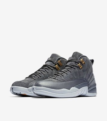 【C.M】Nike Air Jordan 12 Dark Grey 130690-005 男女 麂皮 灰 灰金